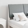 vidaXL Upholstered Headboard Light Grey 120 cm Solid Pine Wood