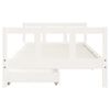 vidaXL Kids Bed Frame with Drawers White 90x190 cm Solid Wood Pine