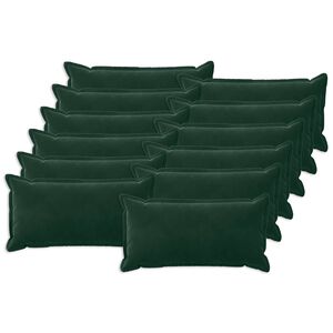 vidaXL Cushion with Pillow HOUTEN 12 pcs Dark Green Velvet