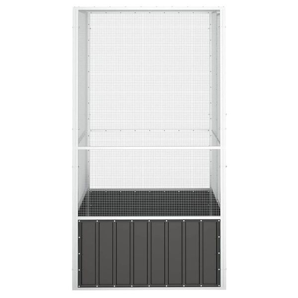 vidaXL Bird Cage Anthracite 111x107x211.5 cm Galvanised Steel