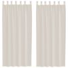 vidaXL Voile Curtains with Tab Top 2 pcs Cream