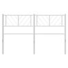 vidaXL Metal Replace Headboard White 135 cm