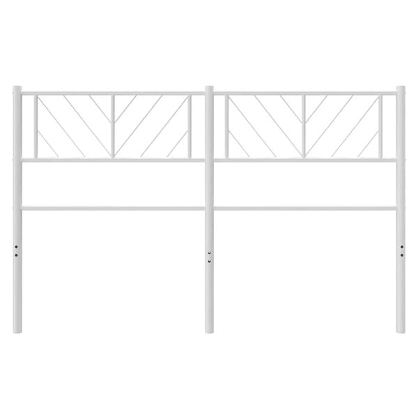 vidaXL Metal Replace Headboard White 135 cm