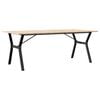 vidaXL Dining Table Y-Frame 200x100x75 cm Solid Wood Pine and Steel
