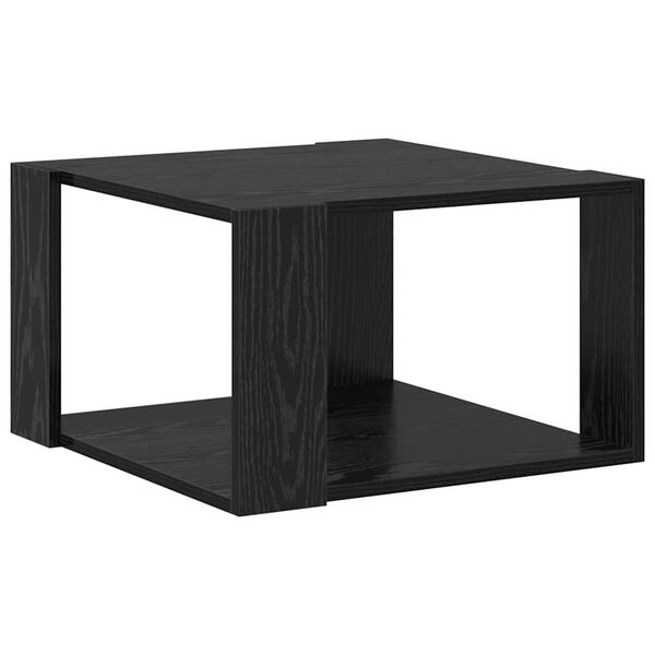 vidaXL Coffee Table Black Oak 51.5 x 51.5 x 30 cm Engineered Wood