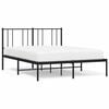 vidaXL Metal Bed Frame without Mattress with Headboard Black 160x200cm