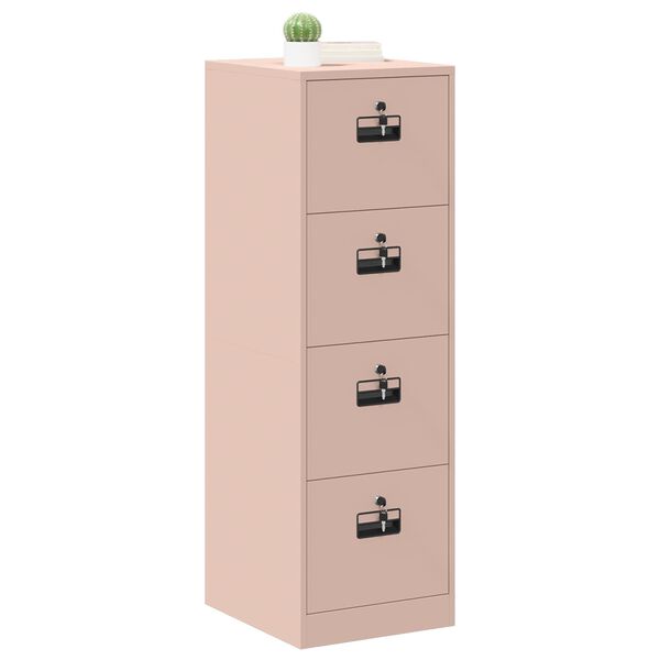 vidaXL File Cabinet 2 pcs Pink 44 x 50 x 139 cm Cold-Rolled Steel