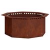 vidaXL Fire Pit Ring Rusty 60 x 60 x 25 cm Weathering Steel