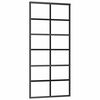 vidaXL Sliding Door with Hardware Set 90x205 cm ESG Glass&Aluminium