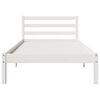 vidaXL Bed Frame White 215.5 x 95.5 x 69.5 cm Solid Pine Wood