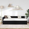 vidaXL Corner Bed Frame with Headboard Black 100 cm x 200 cm Velvet