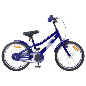 vidaXL Kids Bike 18 Inches for 5-7 Years Old Dark Blue