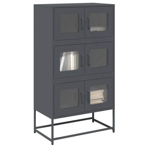 vidaXL Highboard Anthracite 68x39x123 cm Steel
