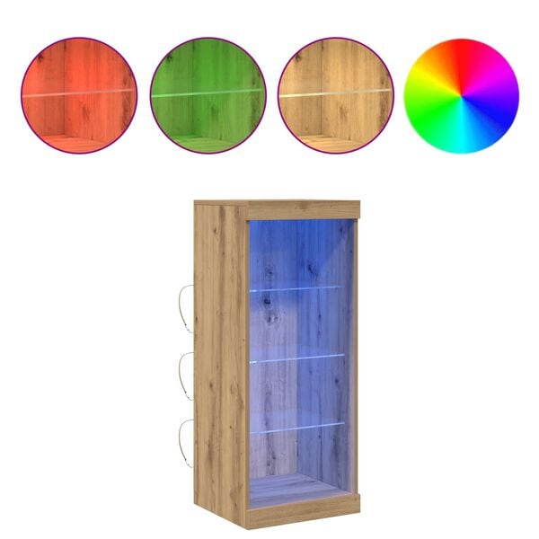 vidaXL LED Sideboard Artisan Oak 41 x 37 x 100 cm Engineered Wood