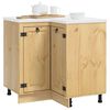 vidaXL Cabinet SKI Honey Brown 80 x 80 x 81.5 cm Solid Pine Wood