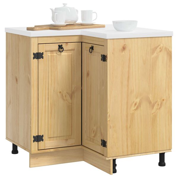 vidaXL Cabinet SKI Honey Brown 80 x 80 x 81.5 cm Solid Pine Wood
