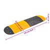 vidaXL Speed Hump Yellow&Black 420x32.5x4 cm Rubber