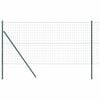 vidaXL Fence with Post Green 1 x 10 m Steel