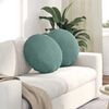 vidaXL Seat Cushions 2 pcs Sea Green Ø 50 x 19 cm Velvet