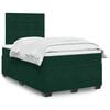 vidaXL Box Spring Bed with Mattress Dark Green 120x200 cm Velvet