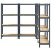 vidaXL 4-Layer Storage Shelves 4 pcs Anthracite Steel&Engineered Wood