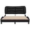 vidaXL Bed Frame without Mattress "Hvar" Black 135x190 cm Double Faux Leather