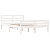 vidaXL Bed Frame without Mattress White Solid Wood 140x200 cm