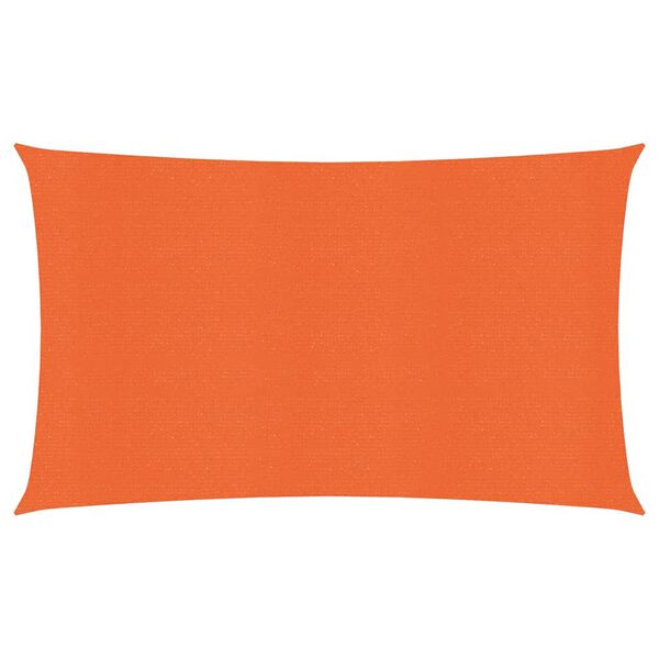 vidaXL Sunshade Sail 160 g/m&sup2; Rectangular Orange 4x7 m HDPE