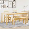 vidaXL 4 Piece Dining Set Panama Solid Wood Pine