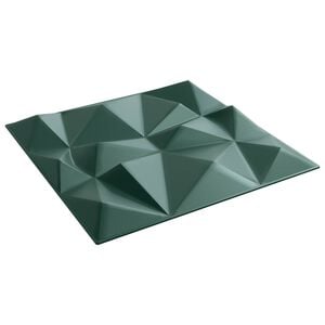 vidaXL Wall Panels 12 pcs Diamond Green 50 x 50 cm XPS Foam