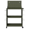 vidaXL Tool Trolley Olive Green 65 x 35 x 111 cm Cold-rolled Steel