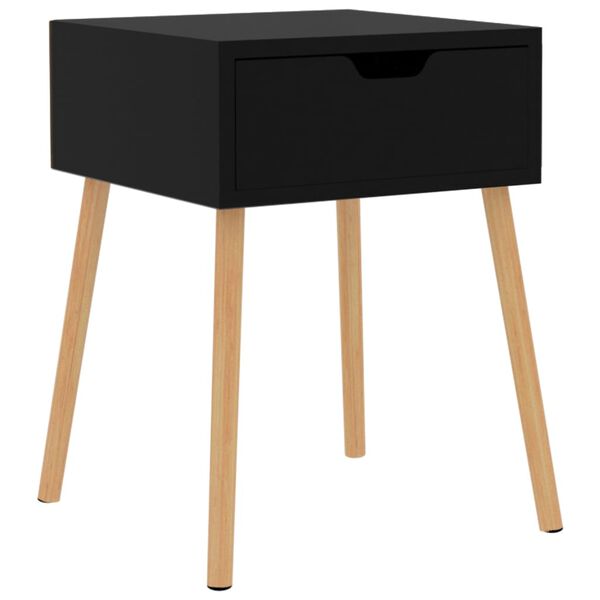 vidaXL Bedside Cabinet Black 40x40x56 cm Engineered Wood