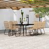 vidaXL 9 Piece Garden Dining Set Oak