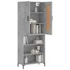 vidaXL Highboard Concrete Grey 69.5x34x180 cm Engineered Wood