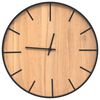 vidaXL Wall Clock Brown Ø39 cm Iron and Engineered Wood