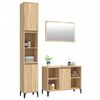 vidaXL 3 Piece Bathroom Furniture Set Sonoma Oak Engineered Wood