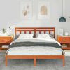 vidaXL Bed Frame Brown 160 x 200 cm Solid Pine Wood