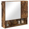 vidaXL Mirror Cabinet Smoked Oak 59 x 17 x 55 cm Engineered Wood