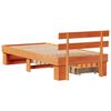 vidaXL Bed Frame with Headboard Wax Brown 90 x 200 cm Solid Pine Wood