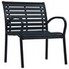 vidaXL Garden Chairs 2 pcs Black Steel and WPC