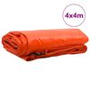 vidaXL Tarpaulin 650g / m&sup2; Orange 4 x 4 m Canvas with PVC Coating