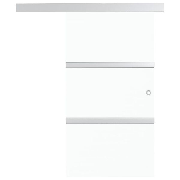 vidaXL Sliding Door ESG Glass and Aluminium 102.5x212 cm Silver