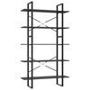 vidaXL 5-Tier Book Cabinet Grey 100x30x175 cm Engineered Wood