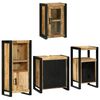 vidaXL Bathroom Furniture Set with Shelf 4 pcs Brown Soild Mango Wood