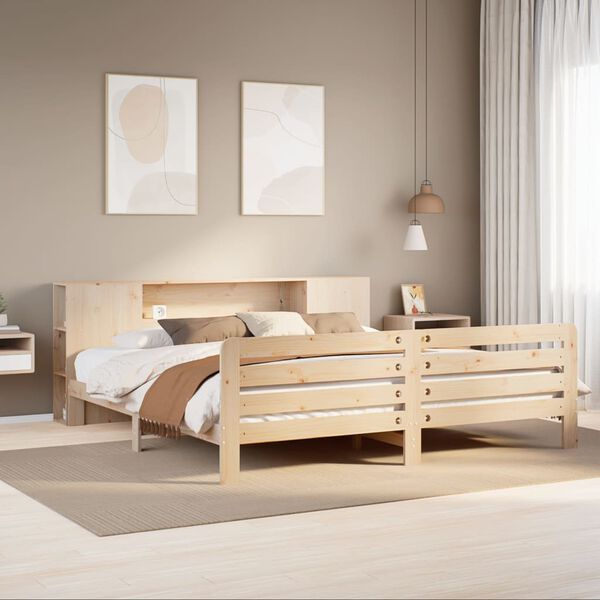vidaXL Bed Frame without Mattress 200x200 cm Solid Wood Pine