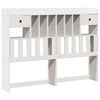 vidaXL Bookcase Bed without Mattress White 150x200 cm King Solid Wood Pine