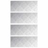 vidaXL Stair Tread Rectangular 4 pcs Silver 50 x 20 cm Aluminium
