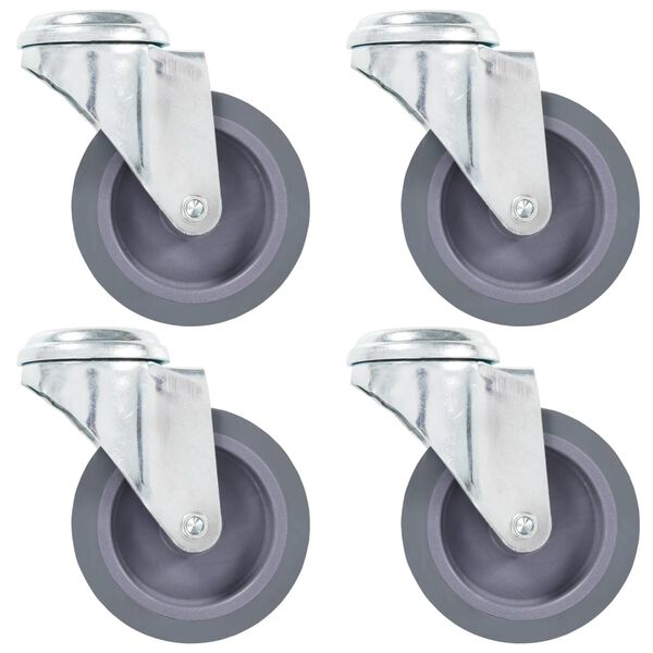 vidaXL Bolt Hole Swivel Casters 4 pcs 75 mm