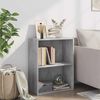 vidaXL 2-Tier Book Cabinet Concrete Grey 60x30x76.5 cm Engineered Wood
