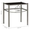 vidaXL Bedside Cabinets 2 pcs Grey and Black Metal and Glass